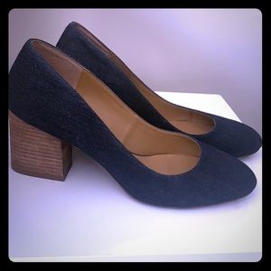 Denim heels